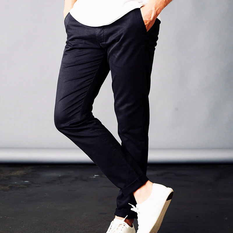 Feel Good Solid Black Chinos - Image 18