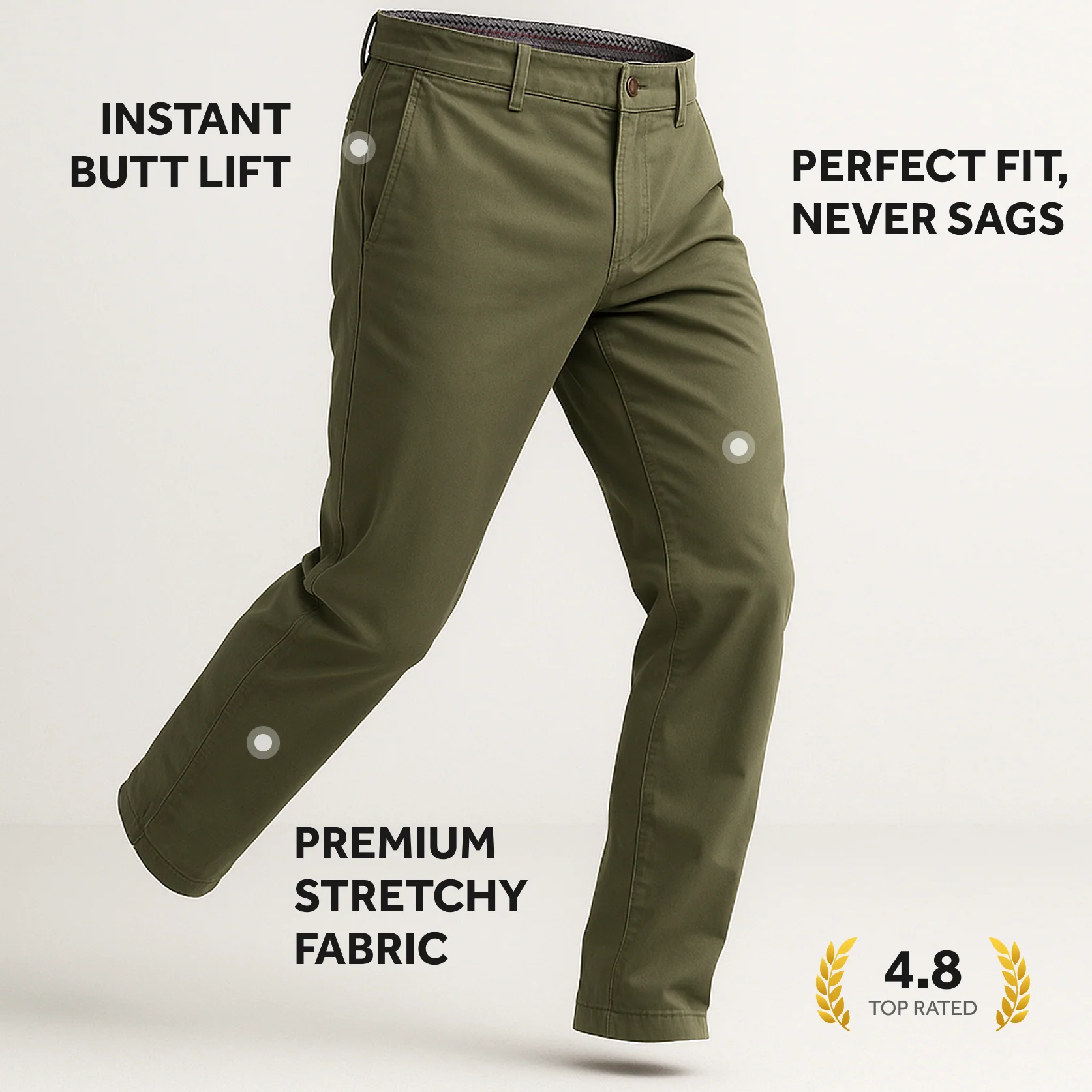 Feel Good Camo Olive Chinos - Image 9