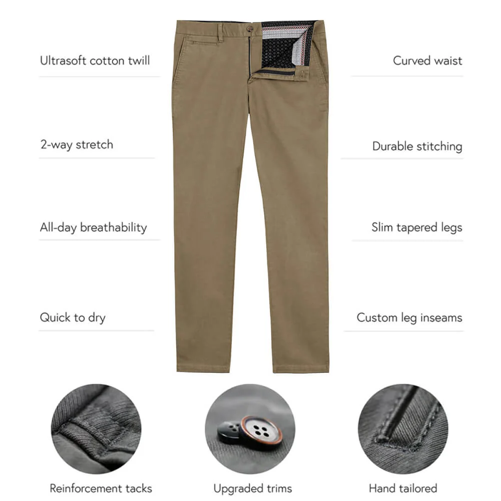 Feel Good Dark Khaki Chinos - Image 20