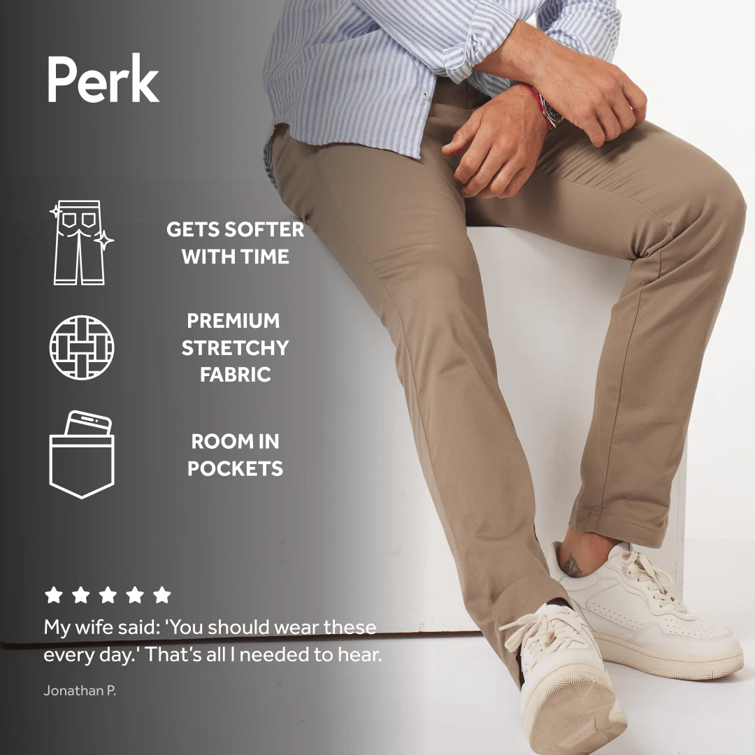 Feel Good Dark Khaki Chinos - Image 6