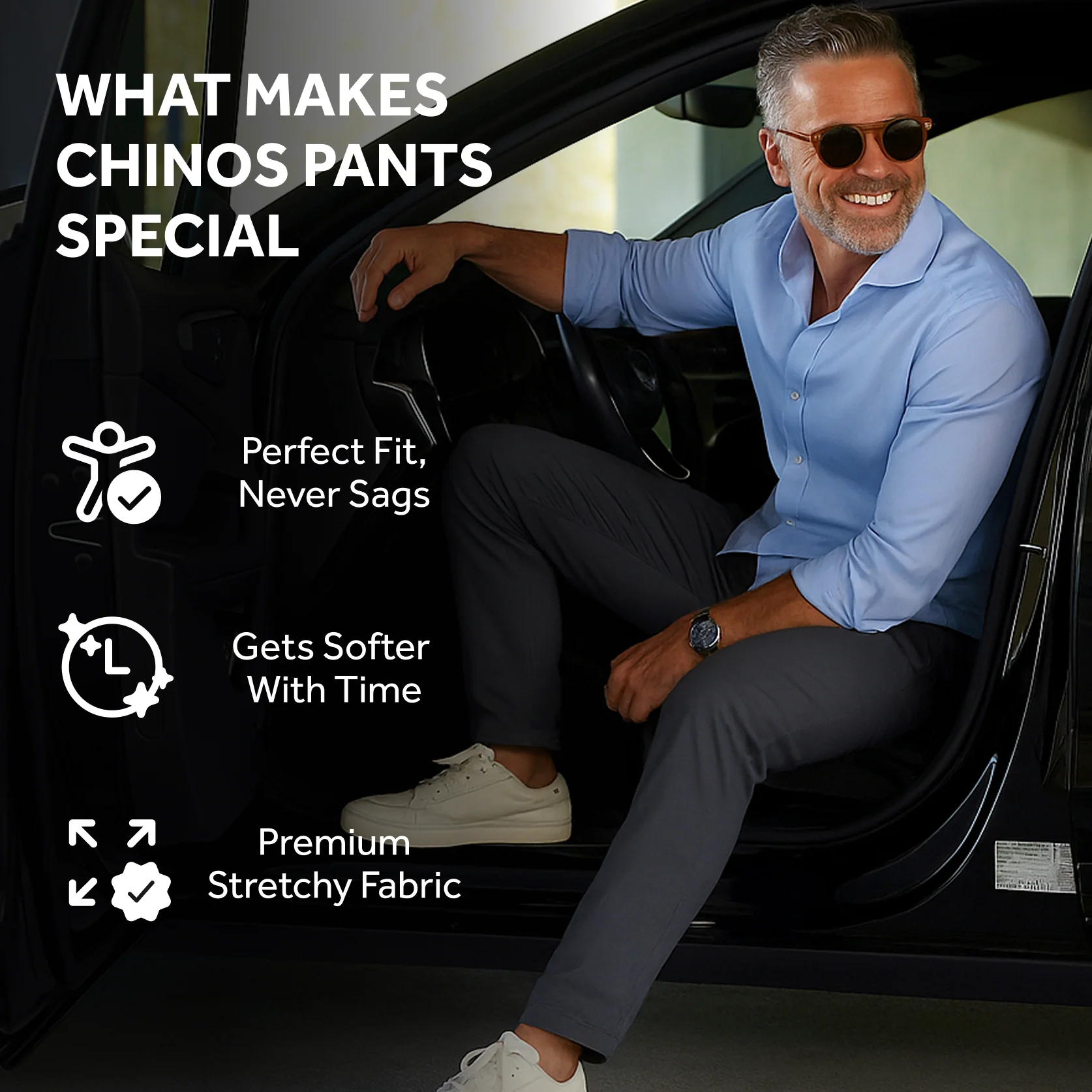 Feel Good Chinos in Faded Black - Image 10