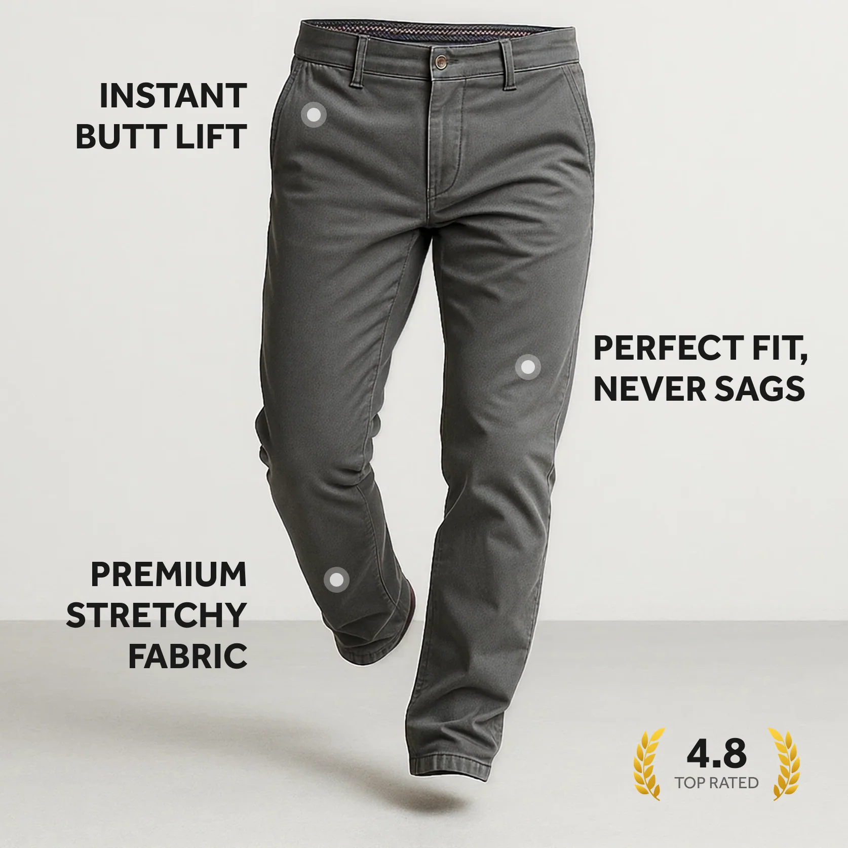 Feel Good Chinos in Faded Black - Image 9