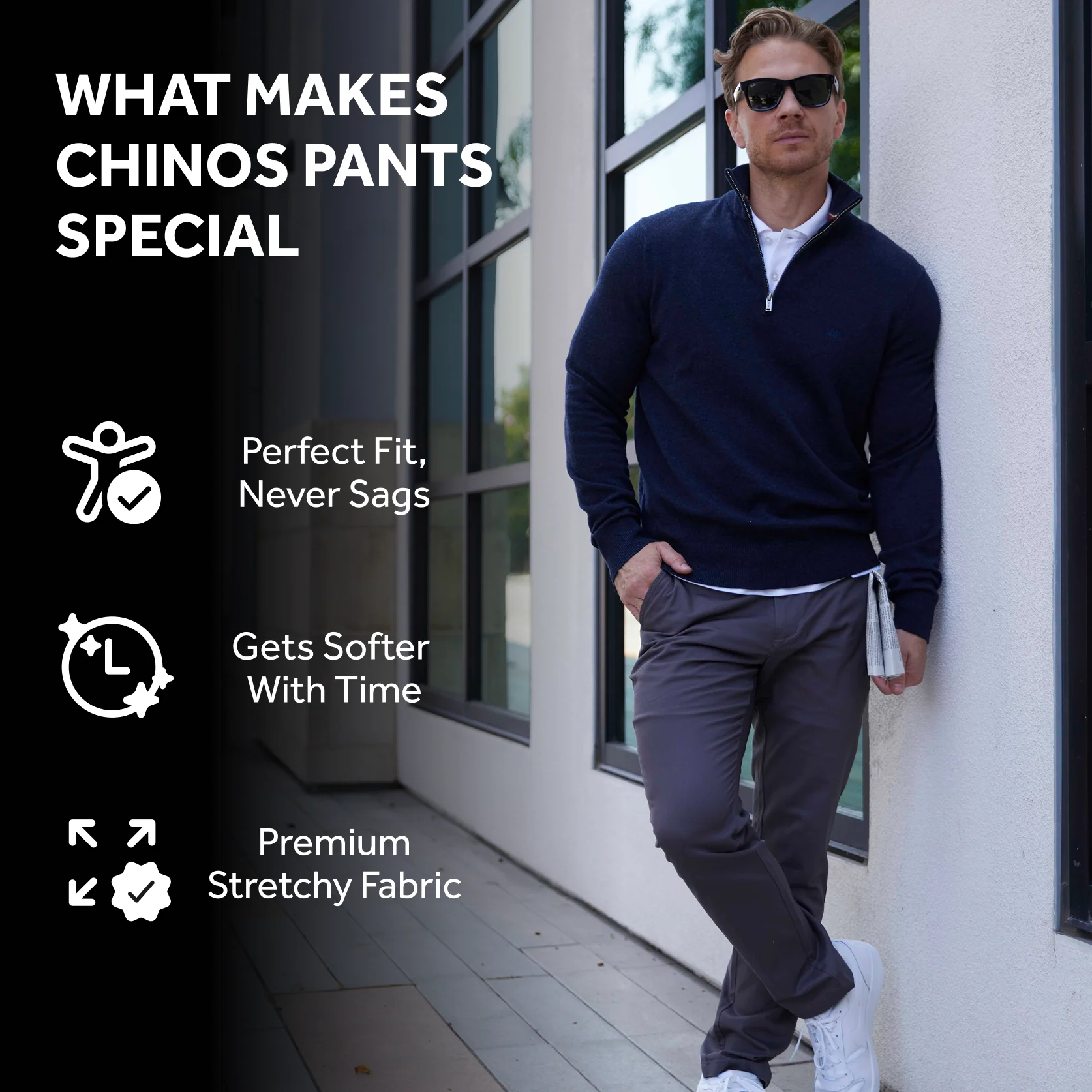 Feel Good Chinos in Ink Blue - Image 10