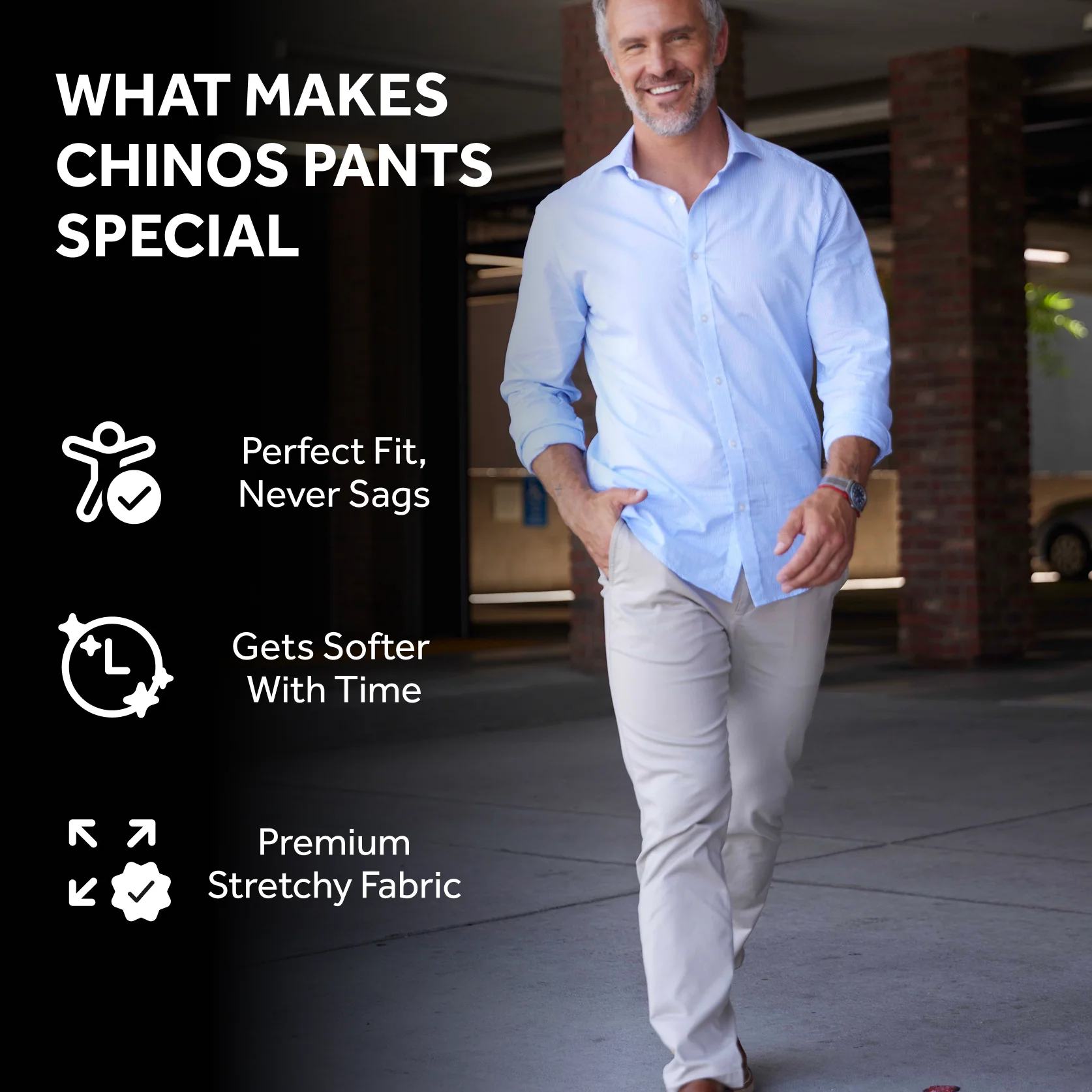 Feel Good Light Khaki Chinos - Image 10