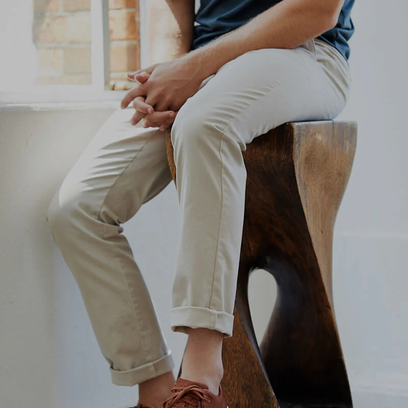 Feel Good Light Khaki Chinos - Image 31