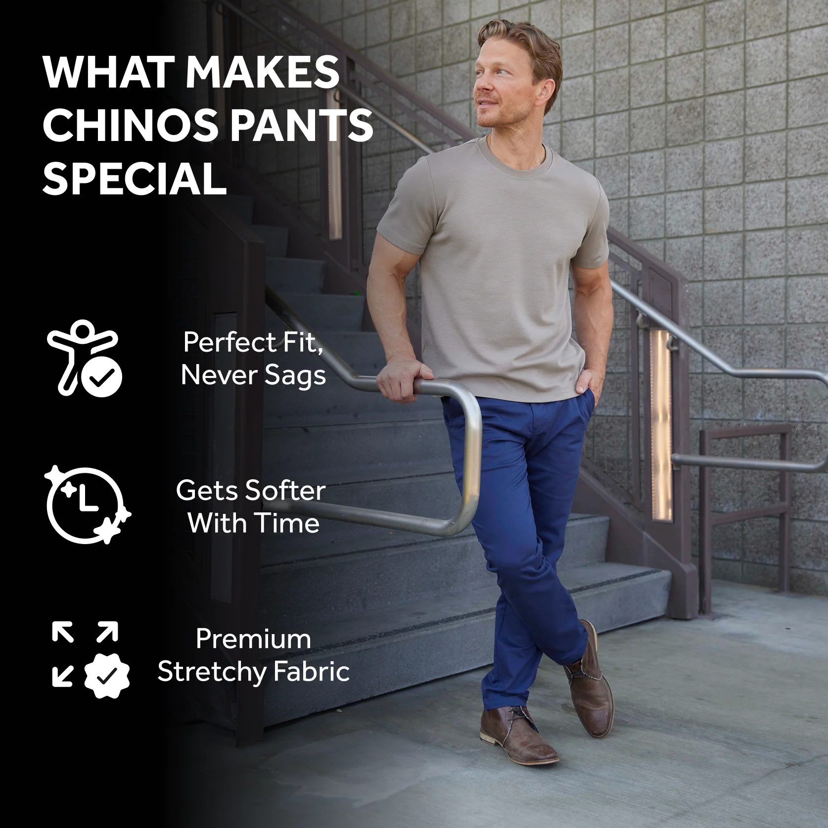 Feel Good Riverside Blue Chinos - Image 10