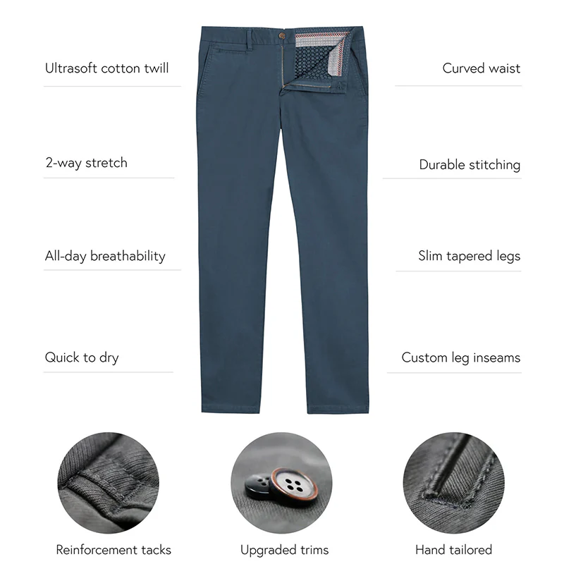 Feel Good Riverside Blue Chinos - Image 20