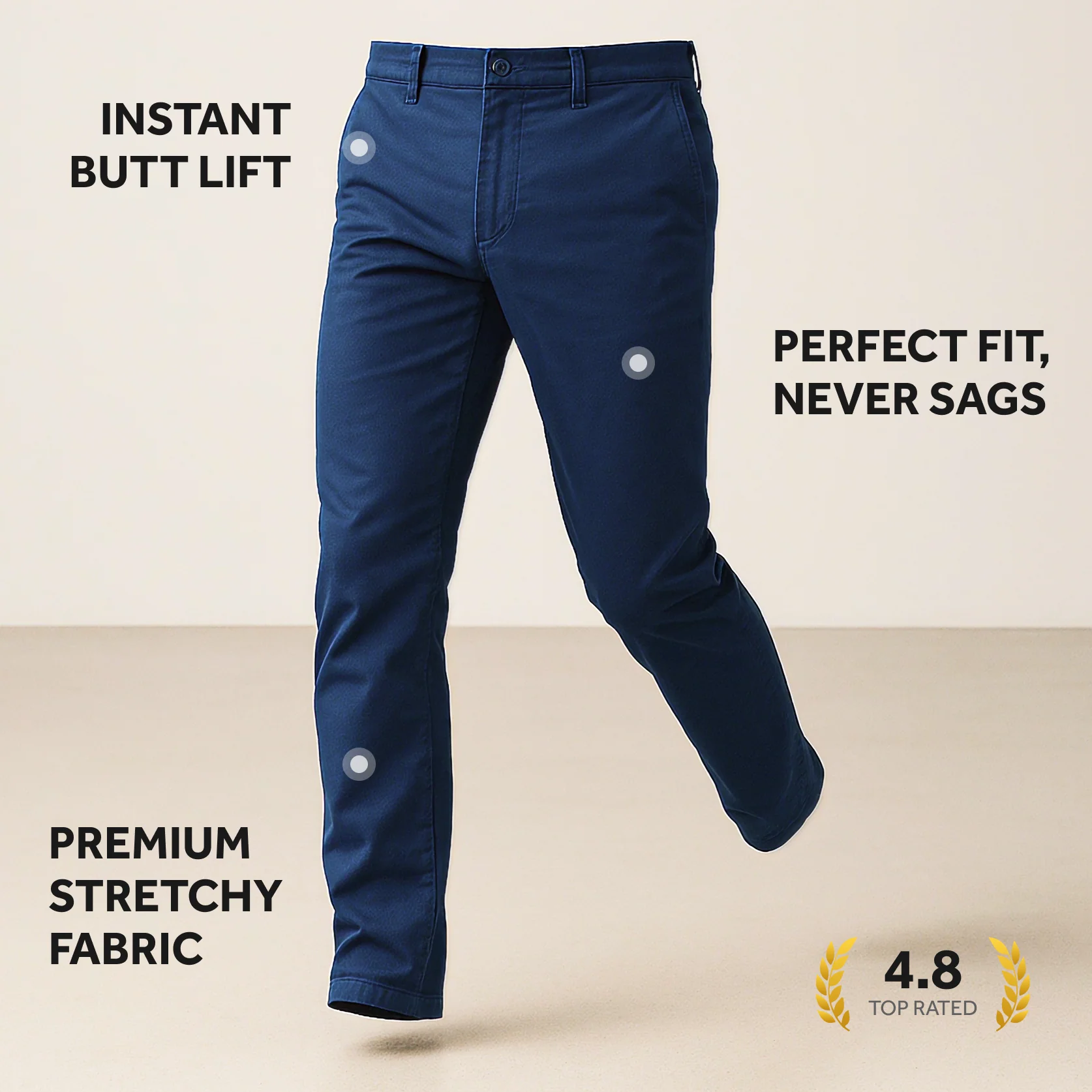 Feel Good Riverside Blue Chinos - Image 9