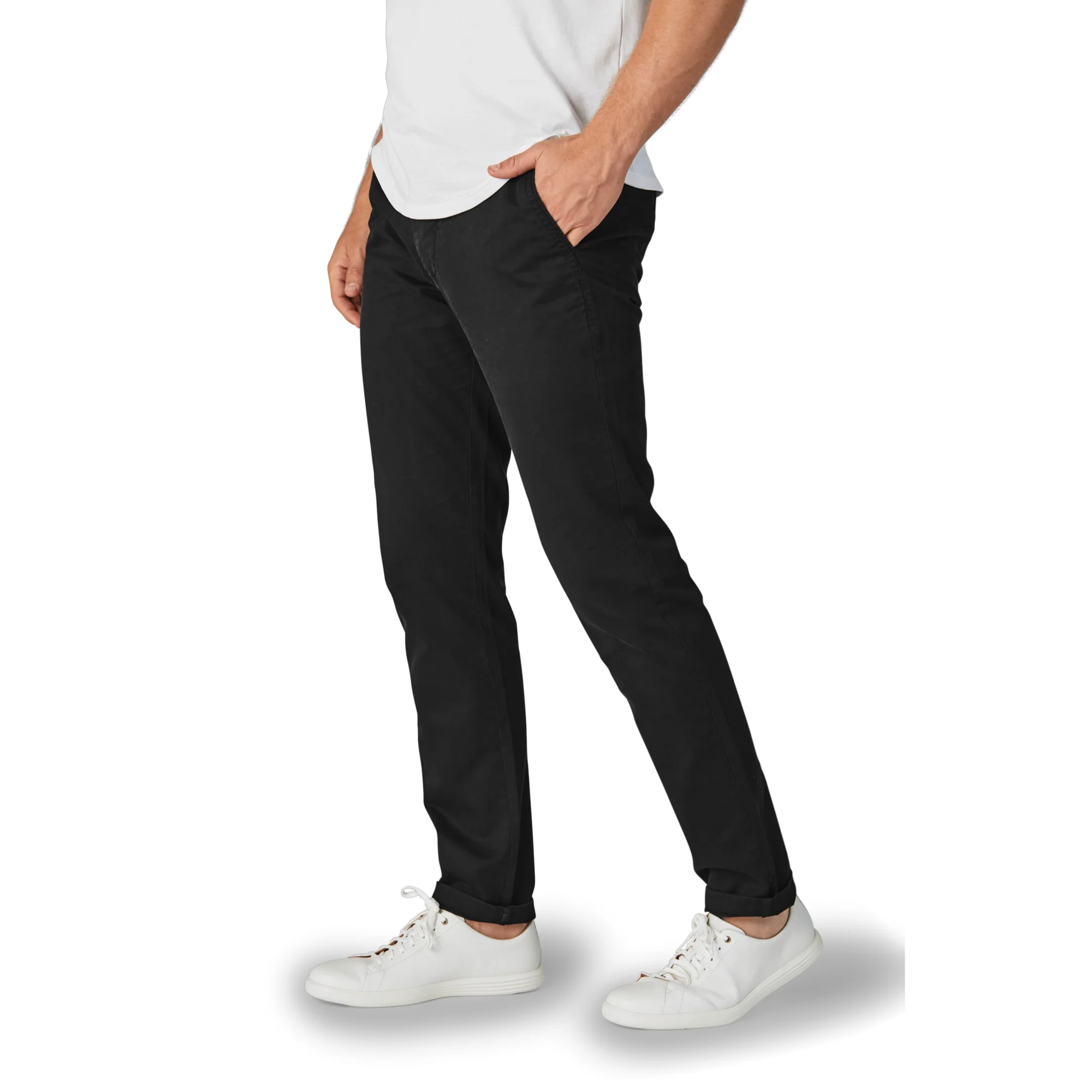 Feel Good Solid Black Chinos - Image 19