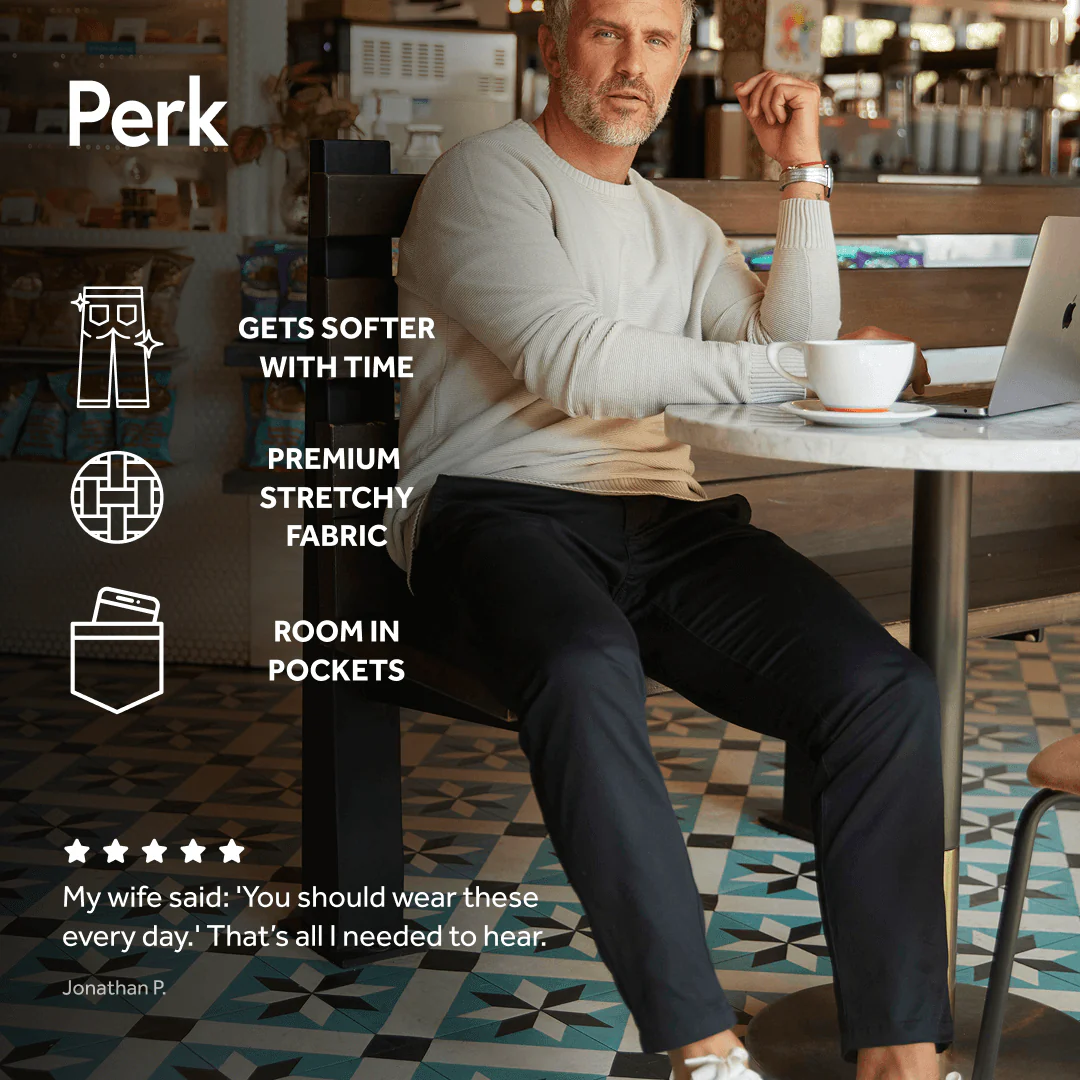 Feel Good Solid Black Chinos - Image 6